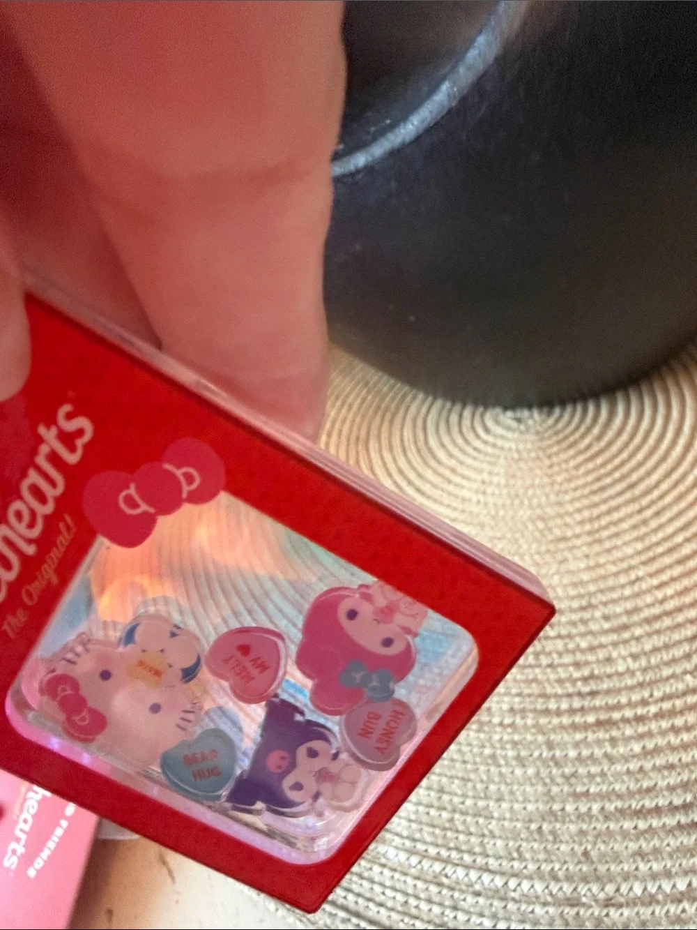 Hello Kitty x Sweethearts Red Box Candy Keychain w/Moving Sanrio characters